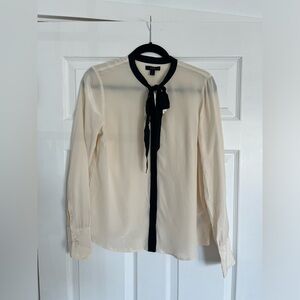 Jcrew Silk Bow Blouse. Size 6. NWT
